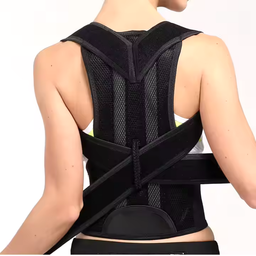 Breathable Adjustable Back Brace Lumbar Support Back Shoulder Brace Posture Corrector Vest Belt For Men Women