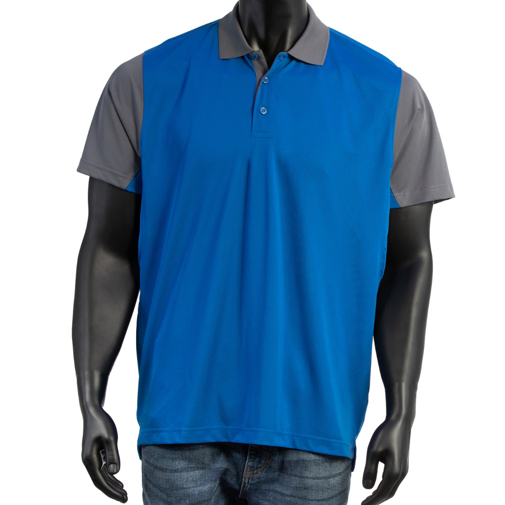 Men’s Champion Polo – Block with Mesh Design