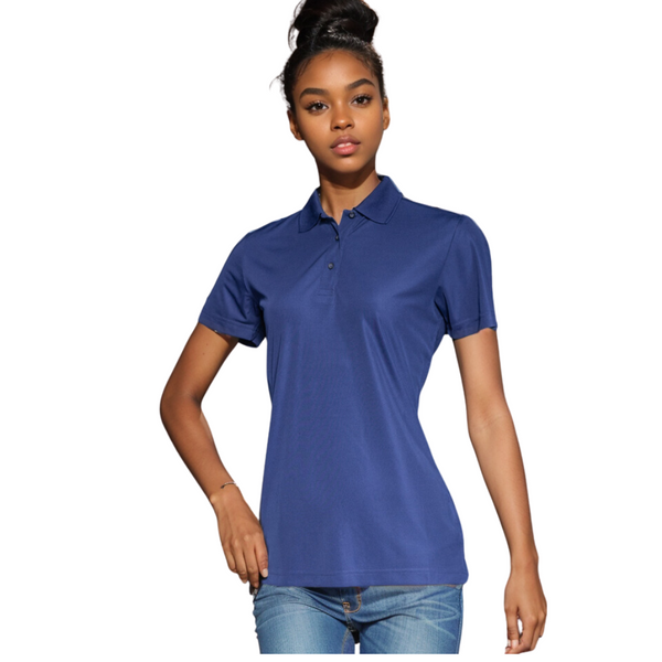 Polo T-shirts, Women's solid color, 100% Polyester  Interlock 4.0 oz polo