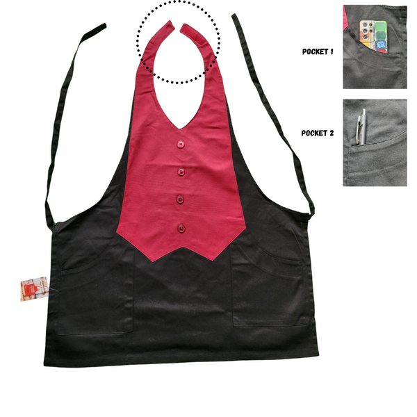 Designer Vest Apron, Perfect for: Restaurants, Bars, Cafés, Hookah Lounges, and Clubs