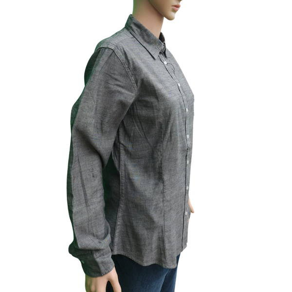 Women’s Chambray Long Sleeve Shirt – Classic Comfort & Style