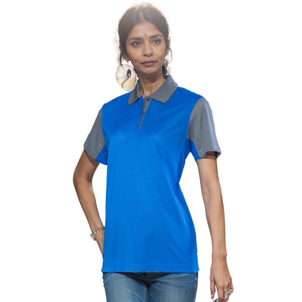 Polo's T-shirts, Women's Enhanced breathability with contrast mesh block designed., 100% Polyester Interlock 4.3 oz Polo